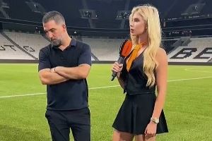 不敢看🫣矿工主帅图兰采访时不敢直视美女记者，这一幕火遍外网