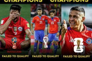 彻底沉沦！曾2连美洲杯冠军的智利，现南美垫底连续3届无缘世界杯