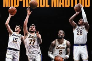 中投大队🤯！湖人四人中投命中率联盟前十 东契奇高达75%！